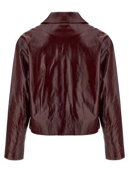 Craqué leather jacket Casual jackets, parka