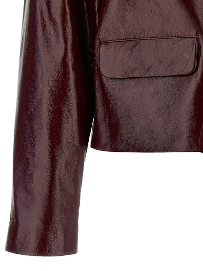 Craqué leather jacket Casual jackets, parka