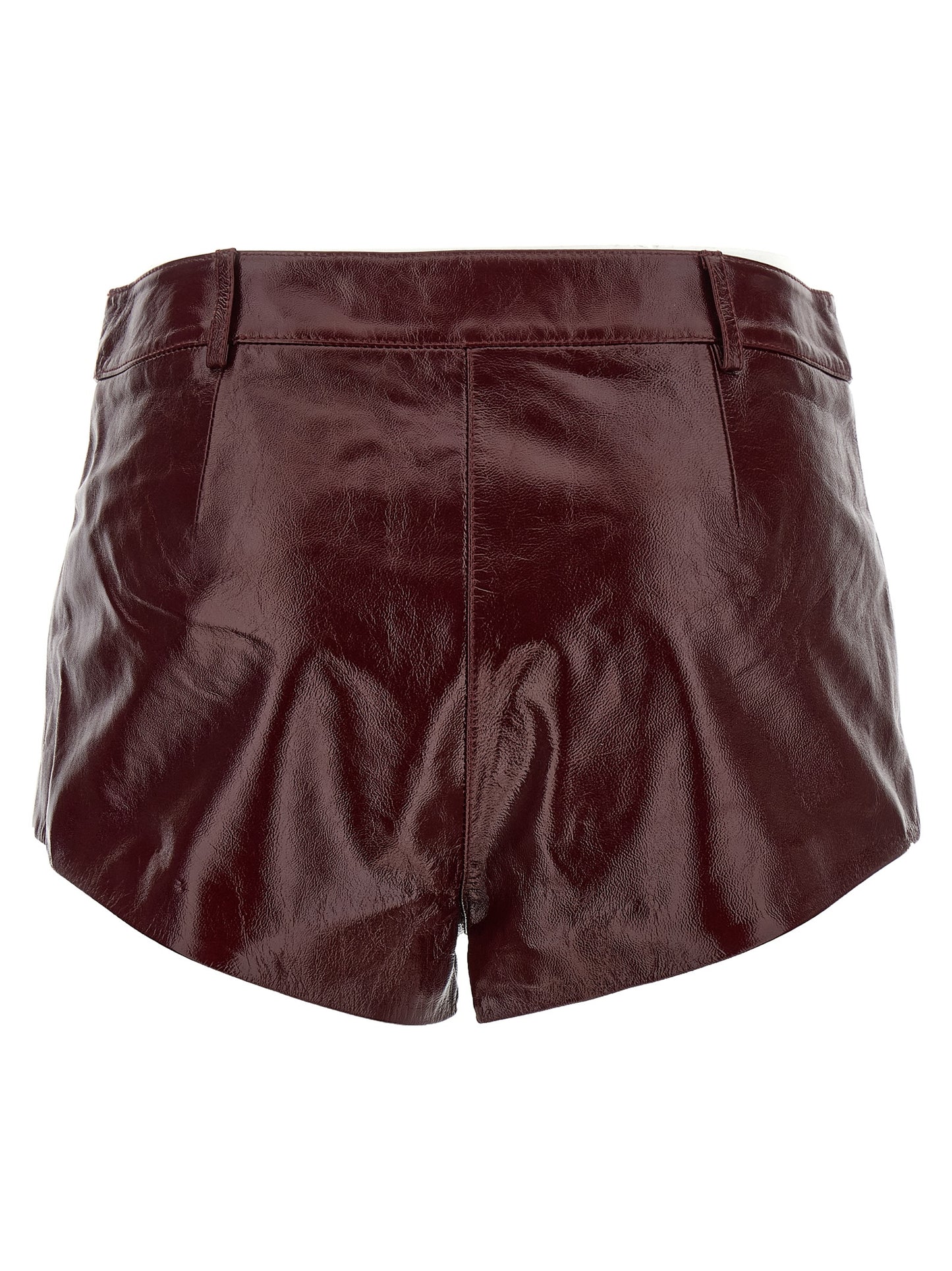 Craqué leather shorts Bermuda, short