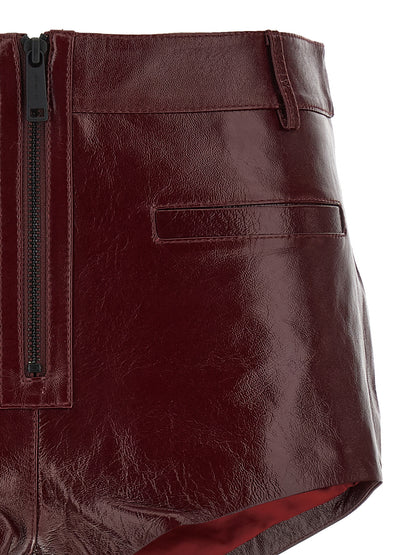 Craqué leather shorts Bermuda, short