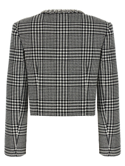 'Houndstooth Crystal Trim' blazer Blazer and Suits