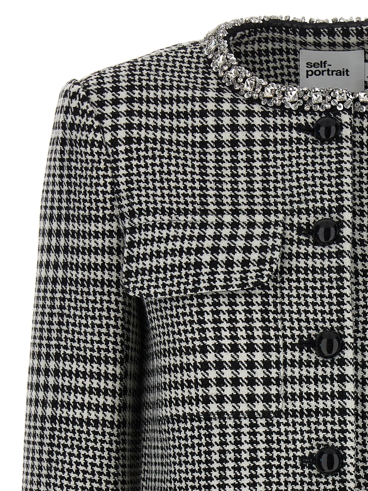 'Houndstooth Crystal Trim' blazer Blazer and Suits