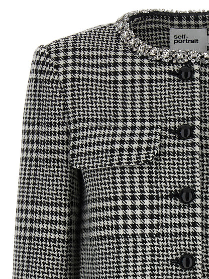 'Houndstooth Crystal Trim' blazer Blazer and Suits