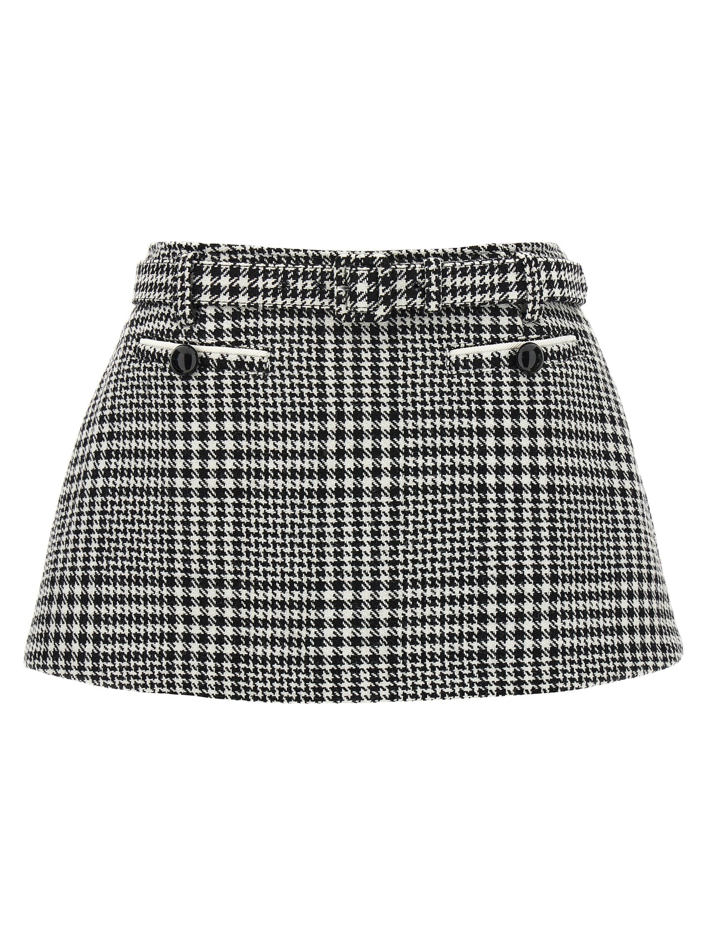 Bouclé wool skort Bermuda, short