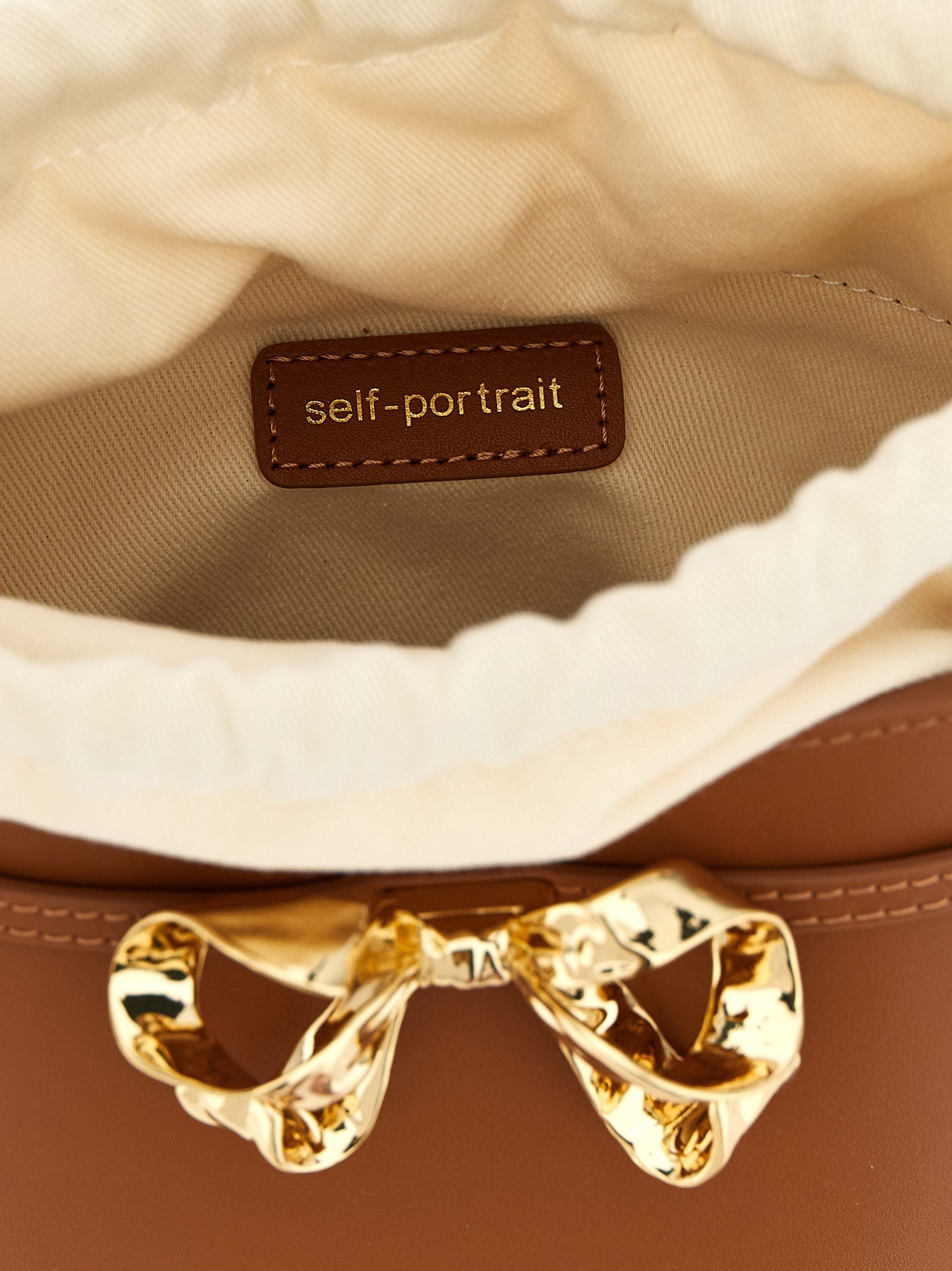 'Brown leather shoulder bow bag' shoulder bag Shoulder bags