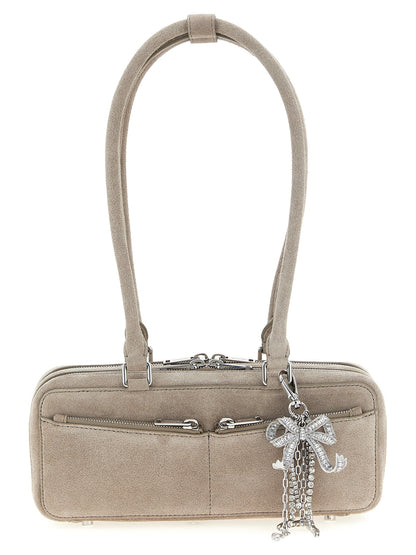 'Tan suede baguette with charm' shoulder bag  Shoulder bags