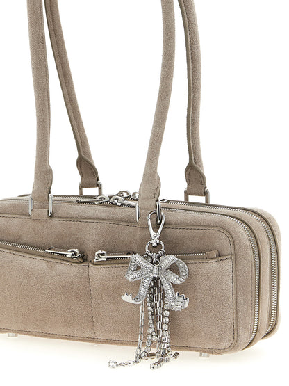 'Tan suede baguette with charm' shoulder bag  Shoulder bags
