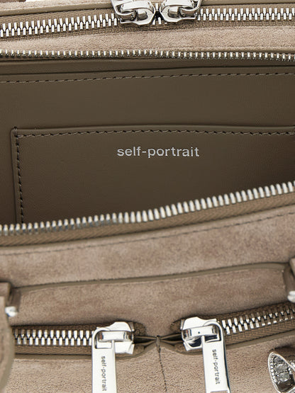 'Tan suede baguette with charm' shoulder bag  Shoulder bags