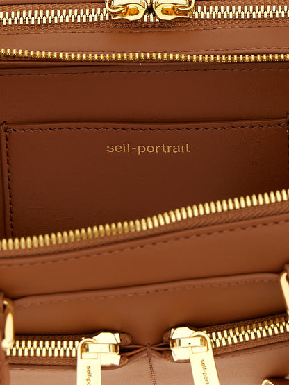 'Tan leather baguette with charm' shoulder bag Shoulder bags