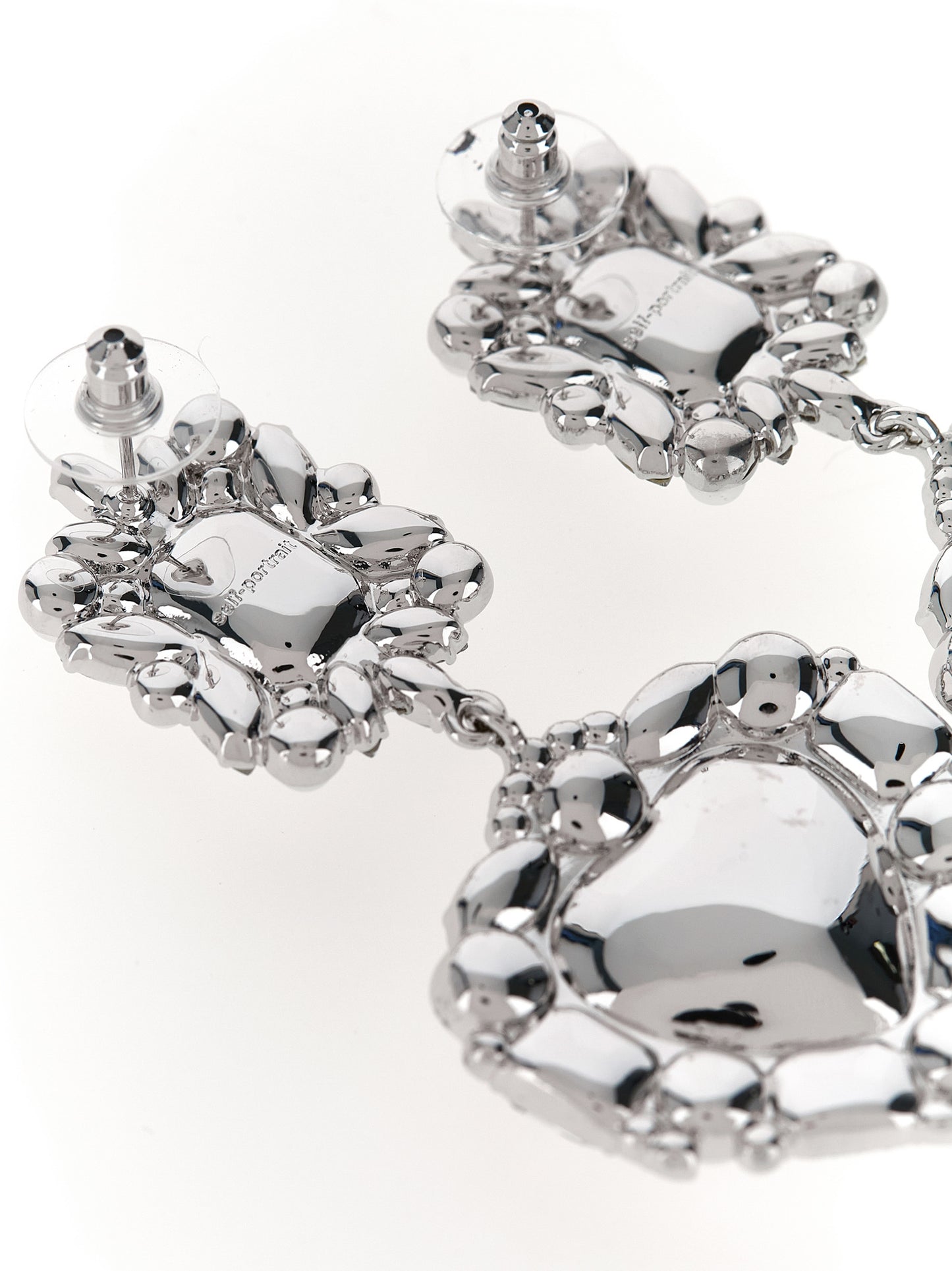 'Crystal Pearl Tiered Heart' earrings Jewelry