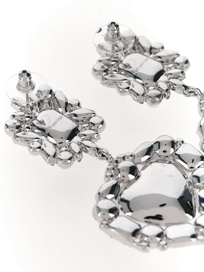 'Crystal Pearl Tiered Heart' earrings Jewelry