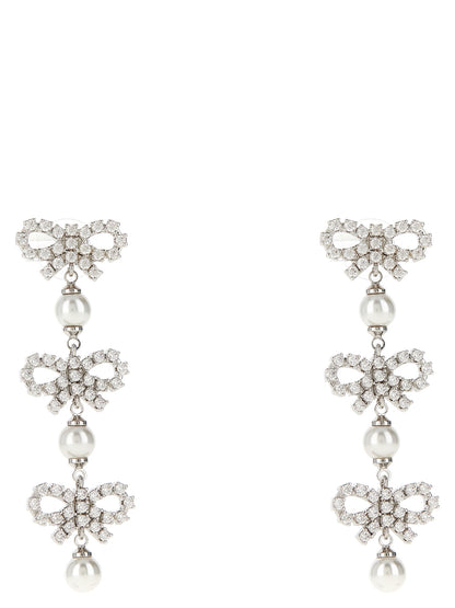 'Micro Bow Pearl Tiered' earrings Jewelry