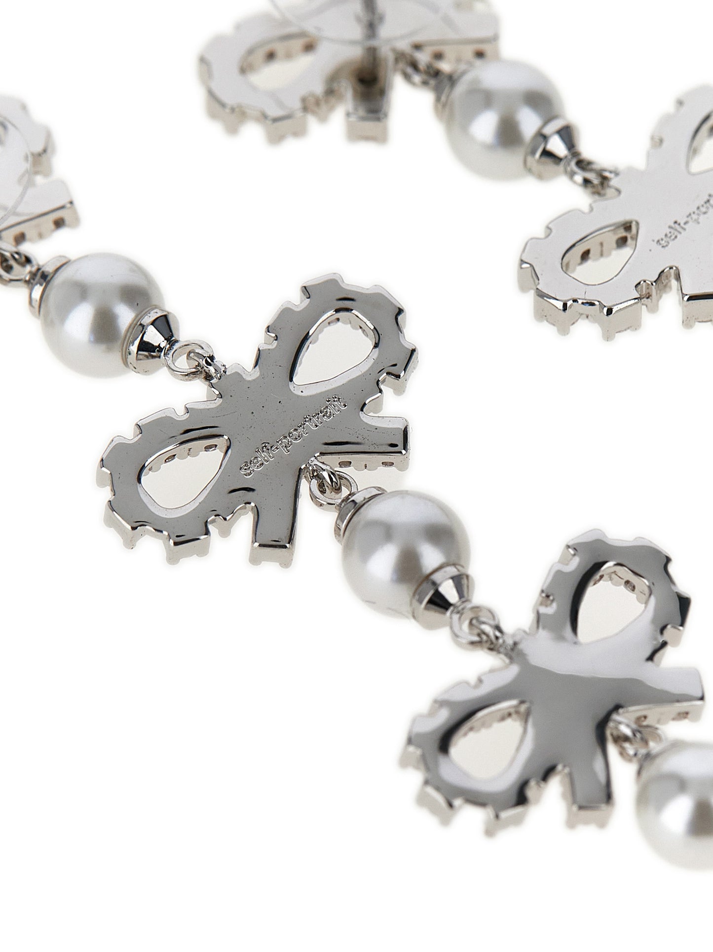 'Micro Bow Pearl Tiered' earrings Jewelry