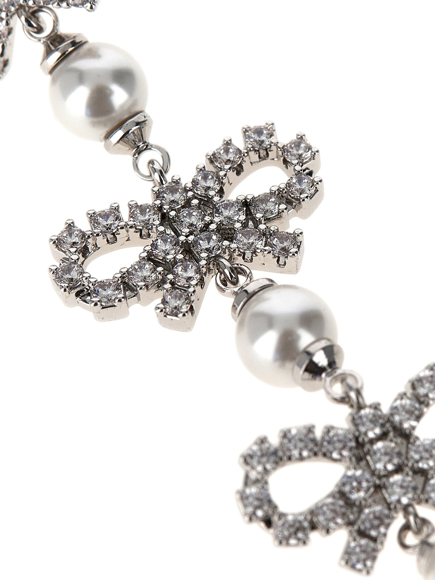 'Micro Bow Pearl Tiered' earrings Jewelry