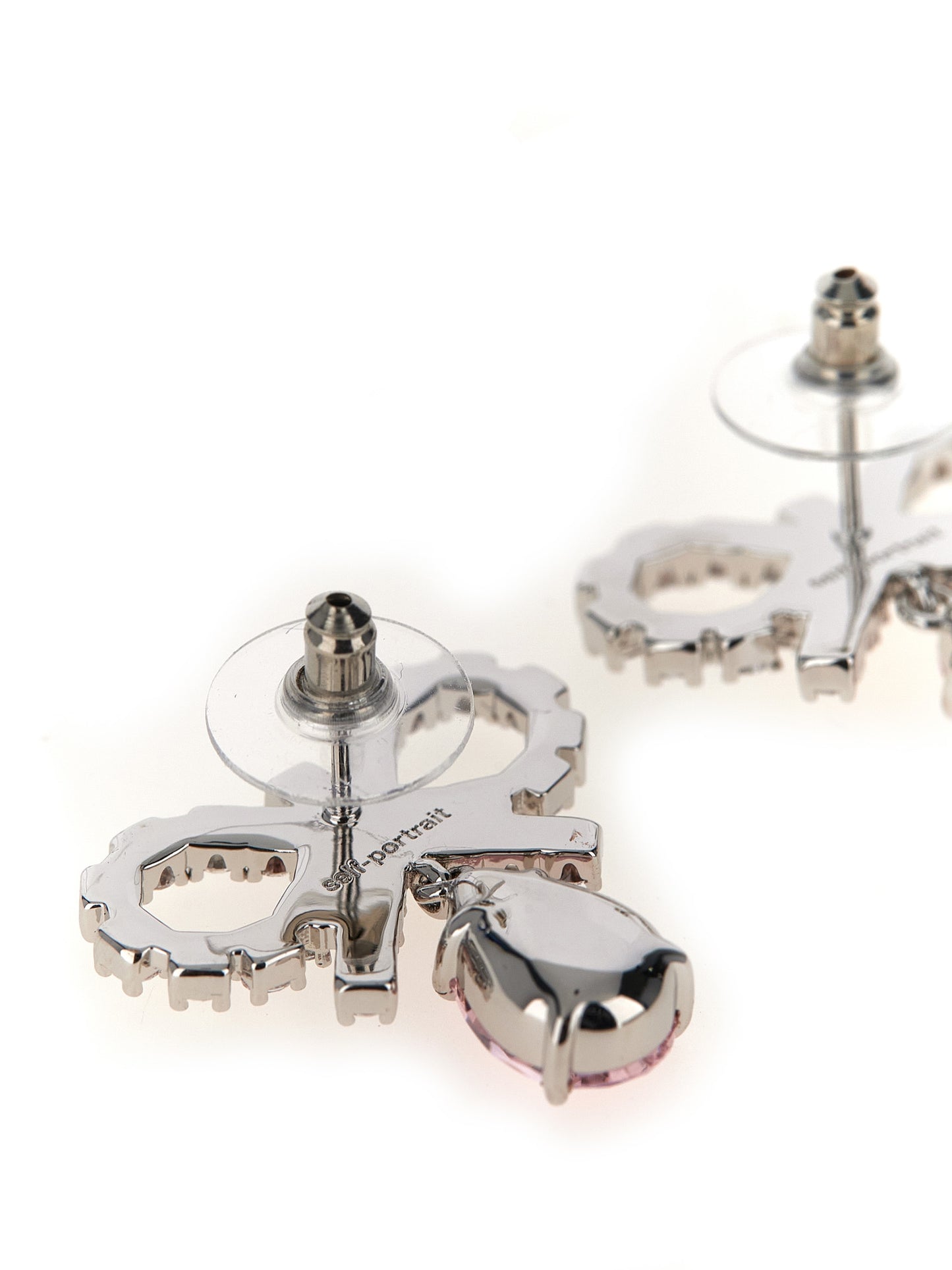'Micro Bow Pink Droplet' earrings Jewelry