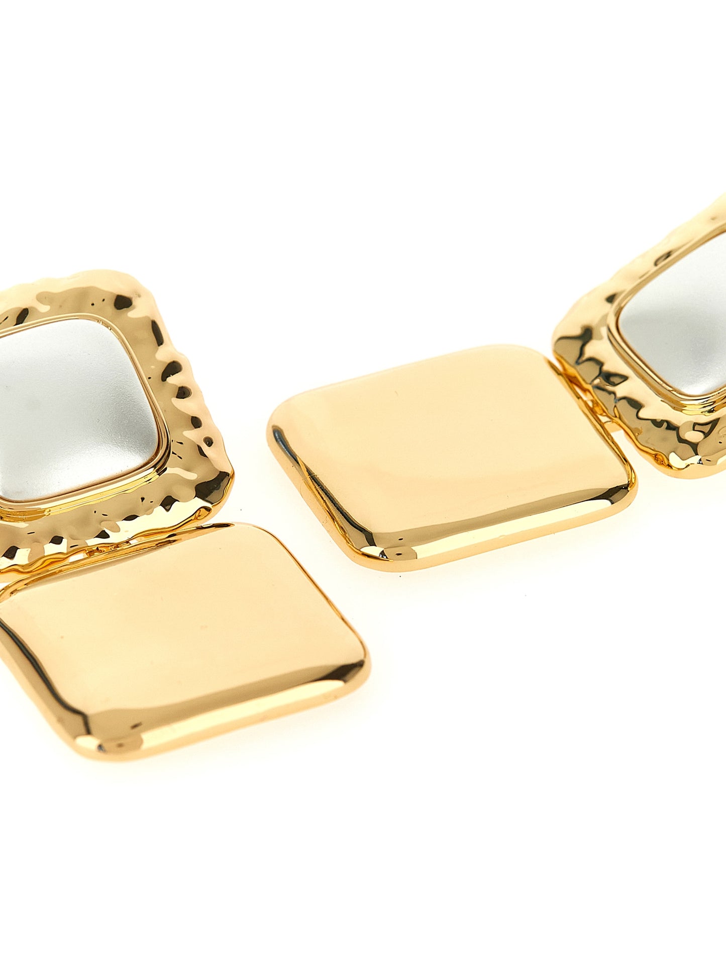 'Mottled Gold Pearl Tiered' earrings Jewelry