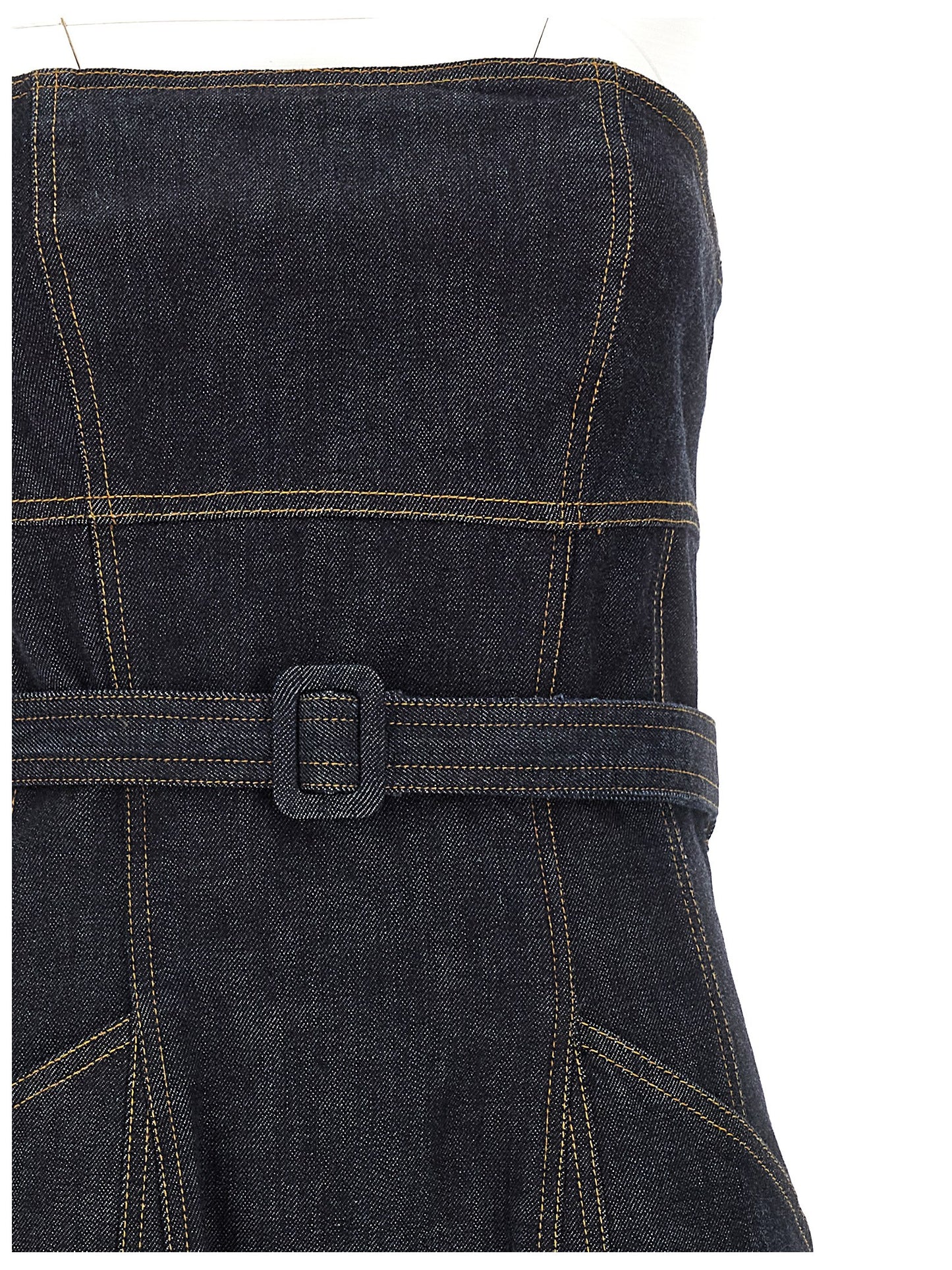 'Indigo Denim Bandeau Midi Dress' dress Dresses