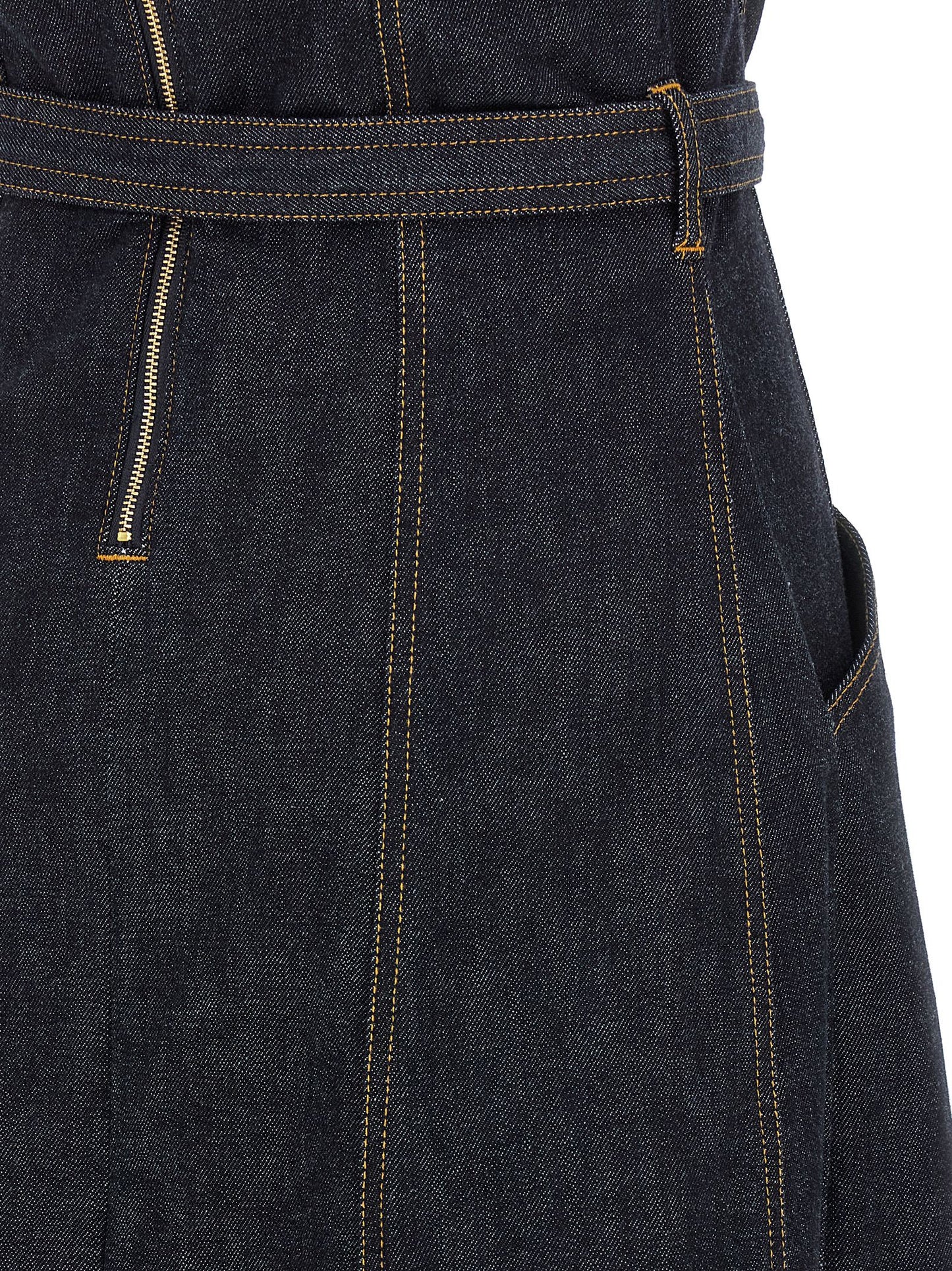 'Indigo Denim Bandeau Midi Dress' dress Dresses