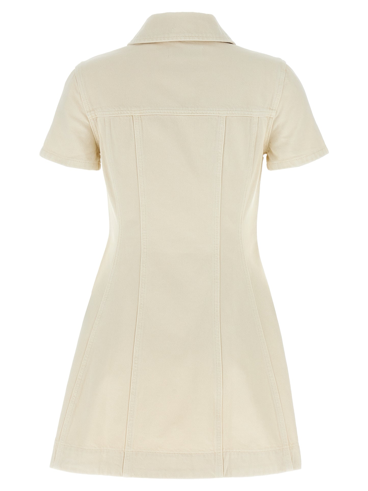 'Cream Collared Denim Mini' dress Dresses
