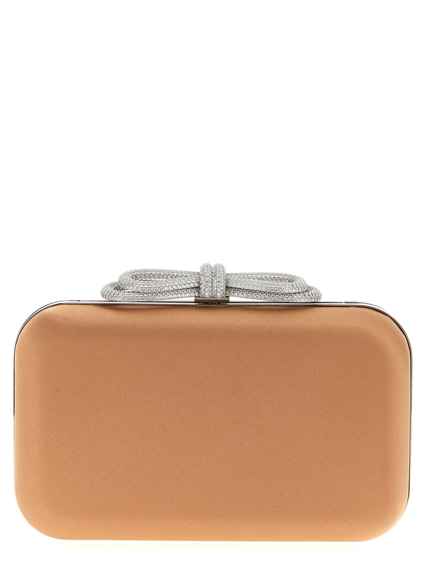 'Double Bow Satin' clutch Clutch