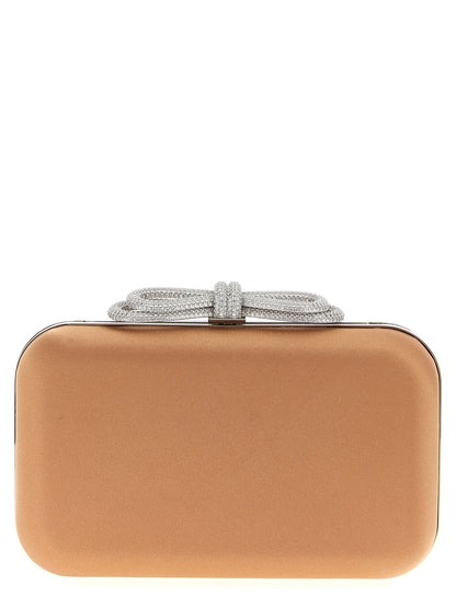 'Double Bow Satin' clutch Clutch