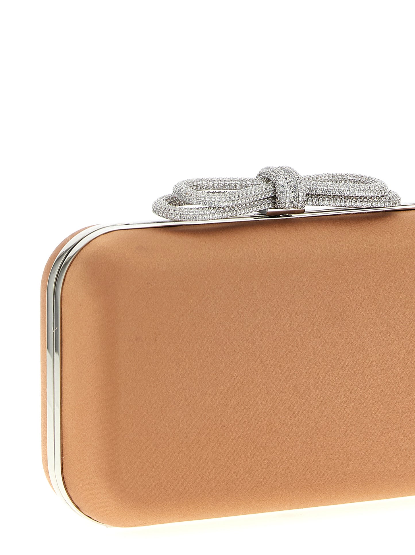 'Double Bow Satin' clutch Clutch