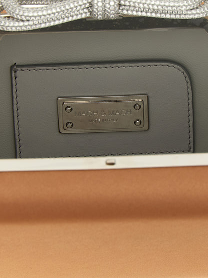 'Double Bow Satin' clutch Clutch