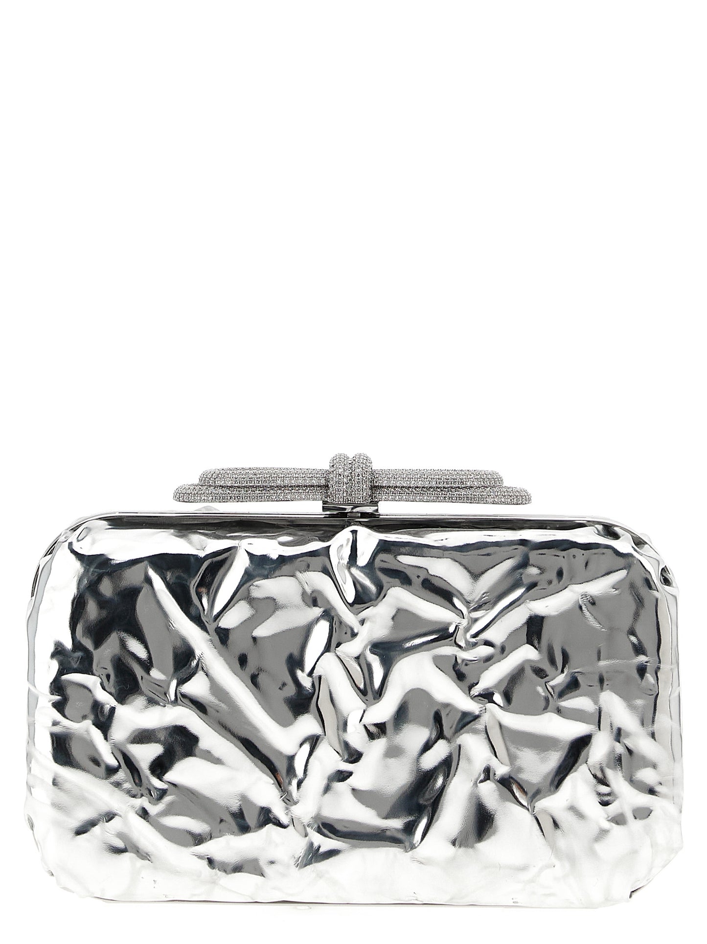 'Double Bow Wrapped Mirror' clutch Clutch