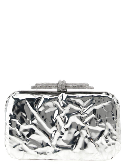 'Double Bow Wrapped Mirror' clutch Clutch