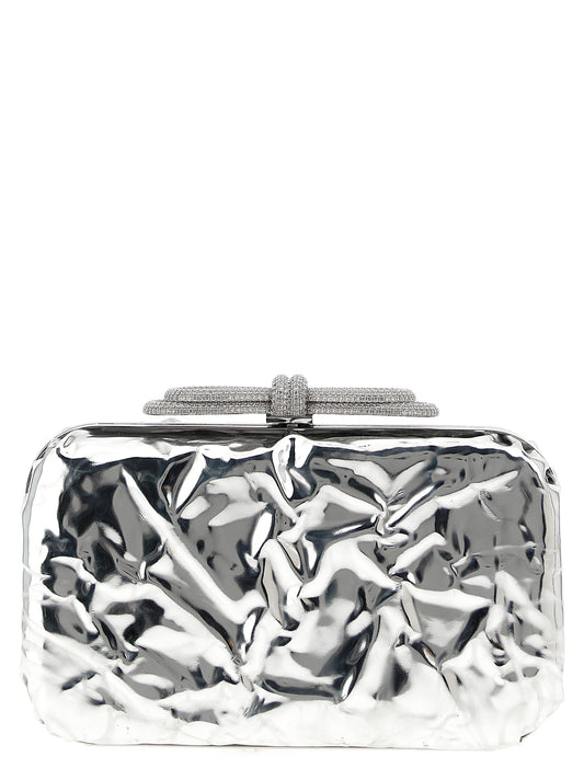 'Double Bow Wrapped Mirror' clutch Clutch