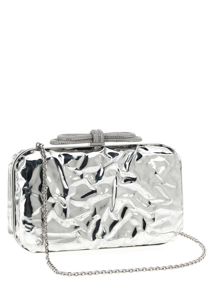 'Double Bow Wrapped Mirror' clutch Clutch