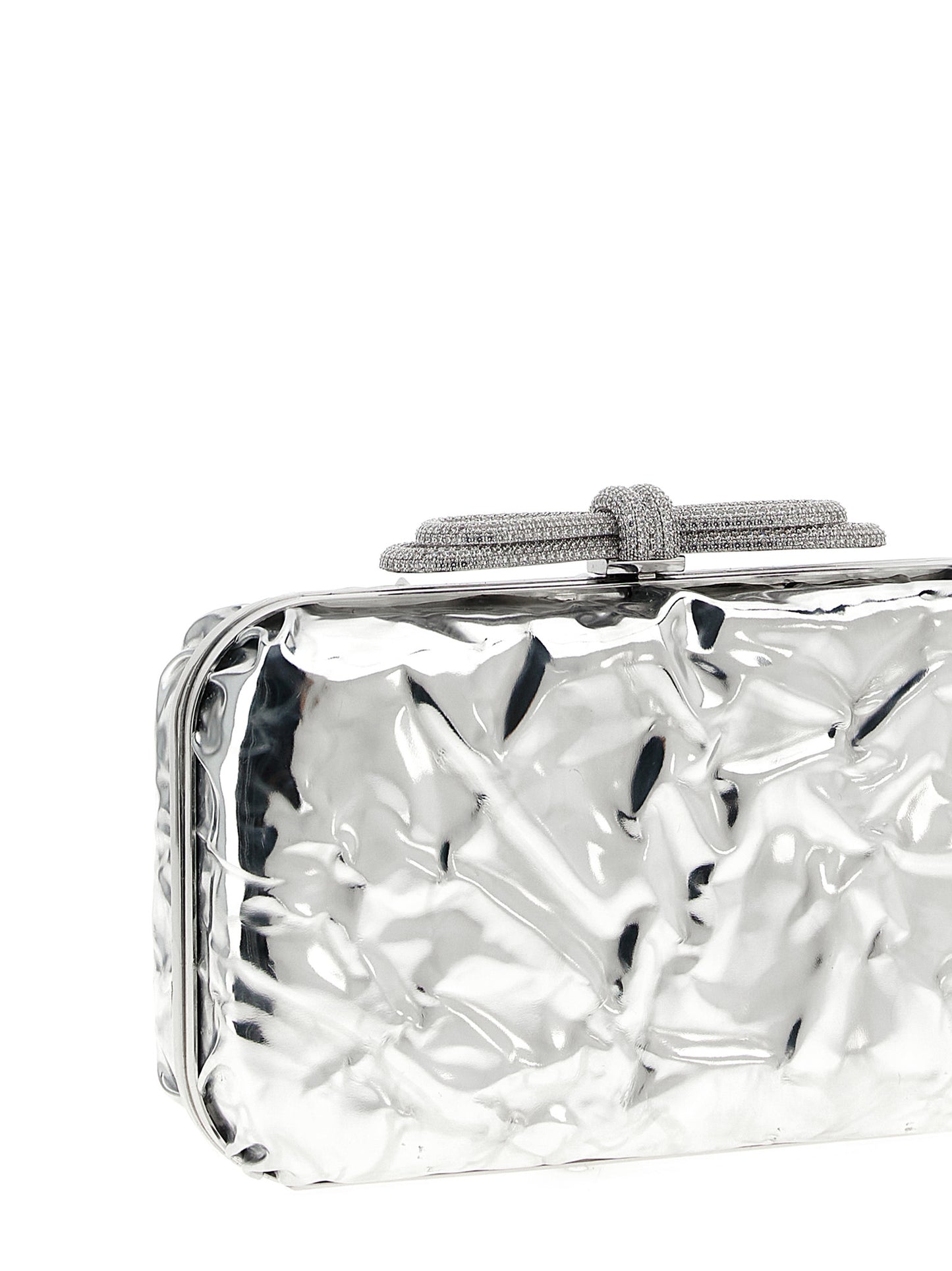 'Double Bow Wrapped Mirror' clutch Clutch