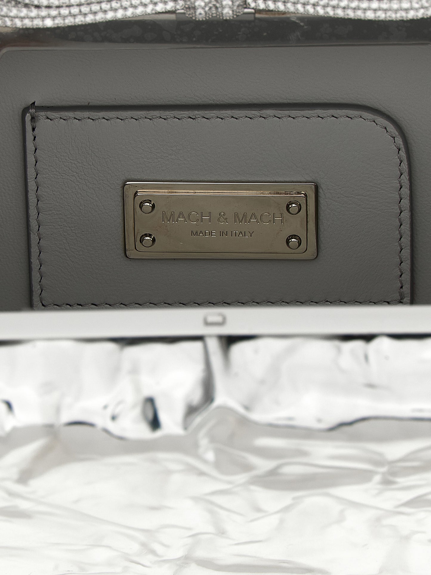 'Double Bow Wrapped Mirror' clutch Clutch