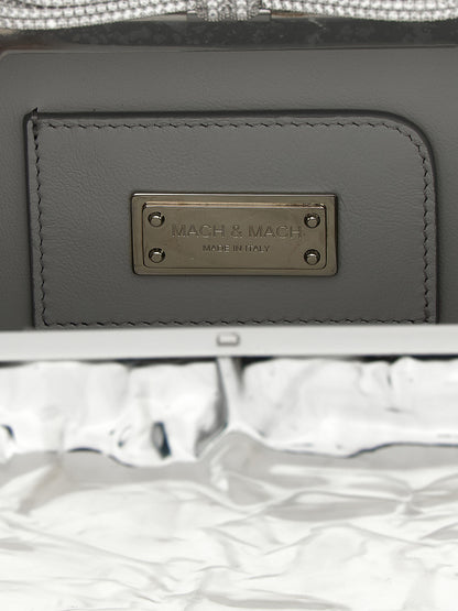 'Double Bow Wrapped Mirror' clutch Clutch