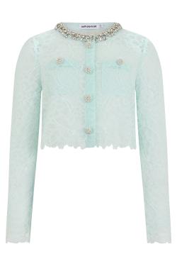 Self-Portrait Lace cropped jacket