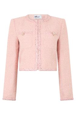Self-Portrait Short round-neck jacket