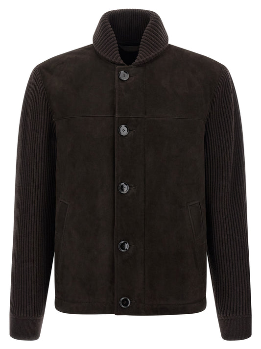 Suede bomber jacket Down jacket, Parka, Casual jackets