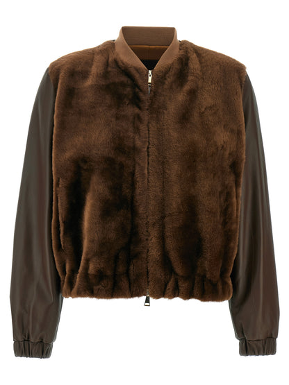 Fur waistcoat bomber jacket Fur