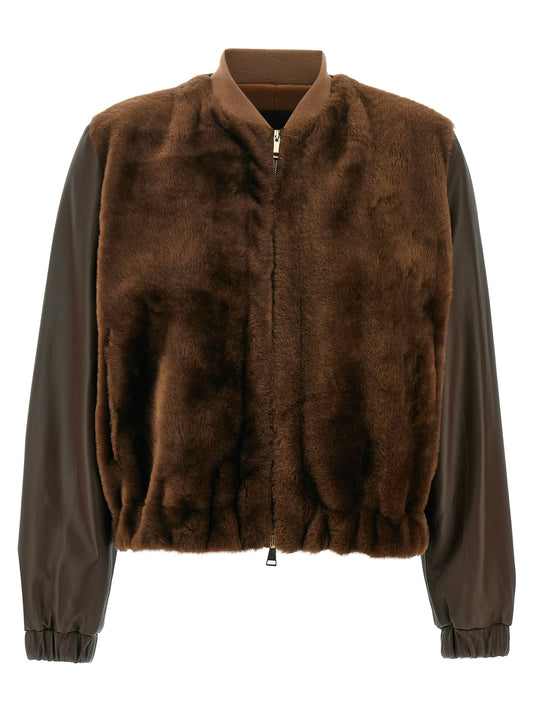 Fur waistcoat bomber jacket Fur