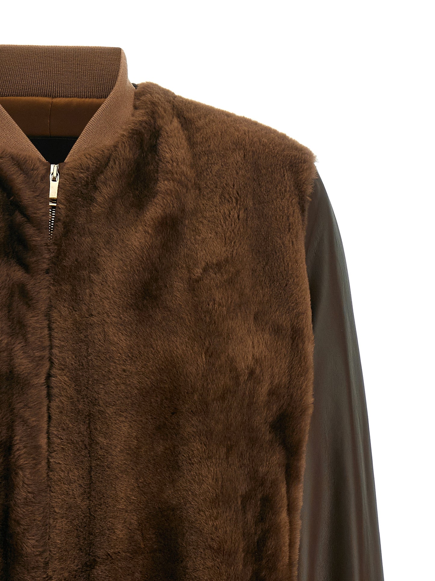 Fur waistcoat bomber jacket Fur