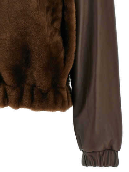 Fur waistcoat bomber jacket Fur