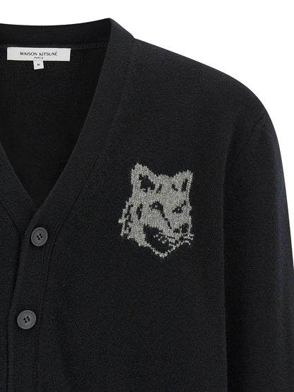 'Fox Head' cardigan Sweater, cardigans