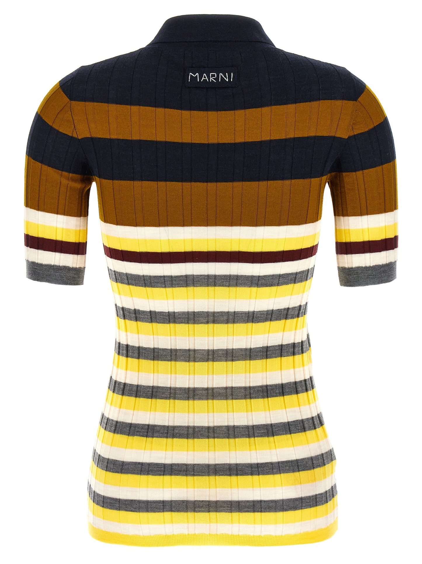 Ribbed wool polo shirt Polo