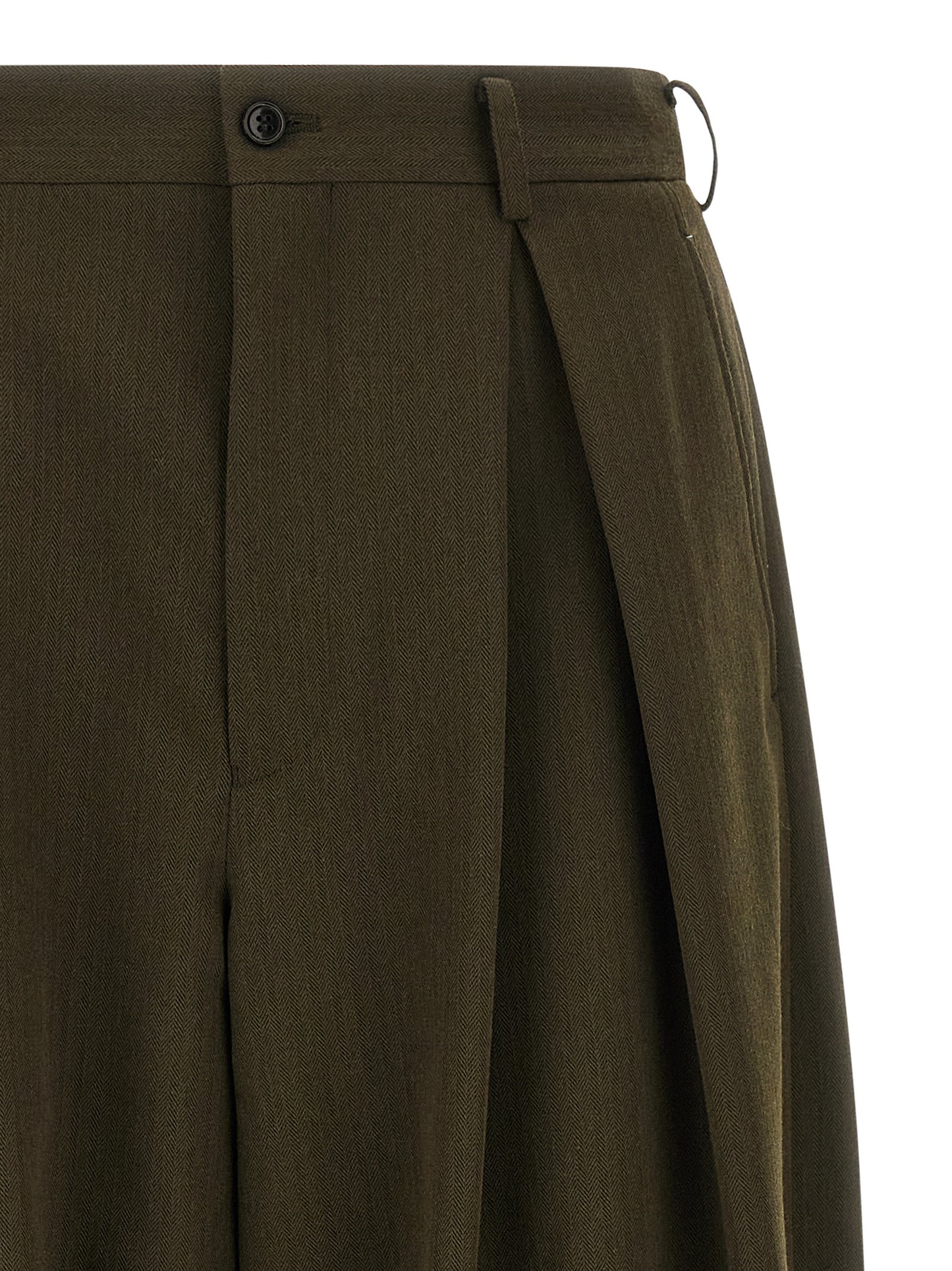 Herringbone wool pants Pants