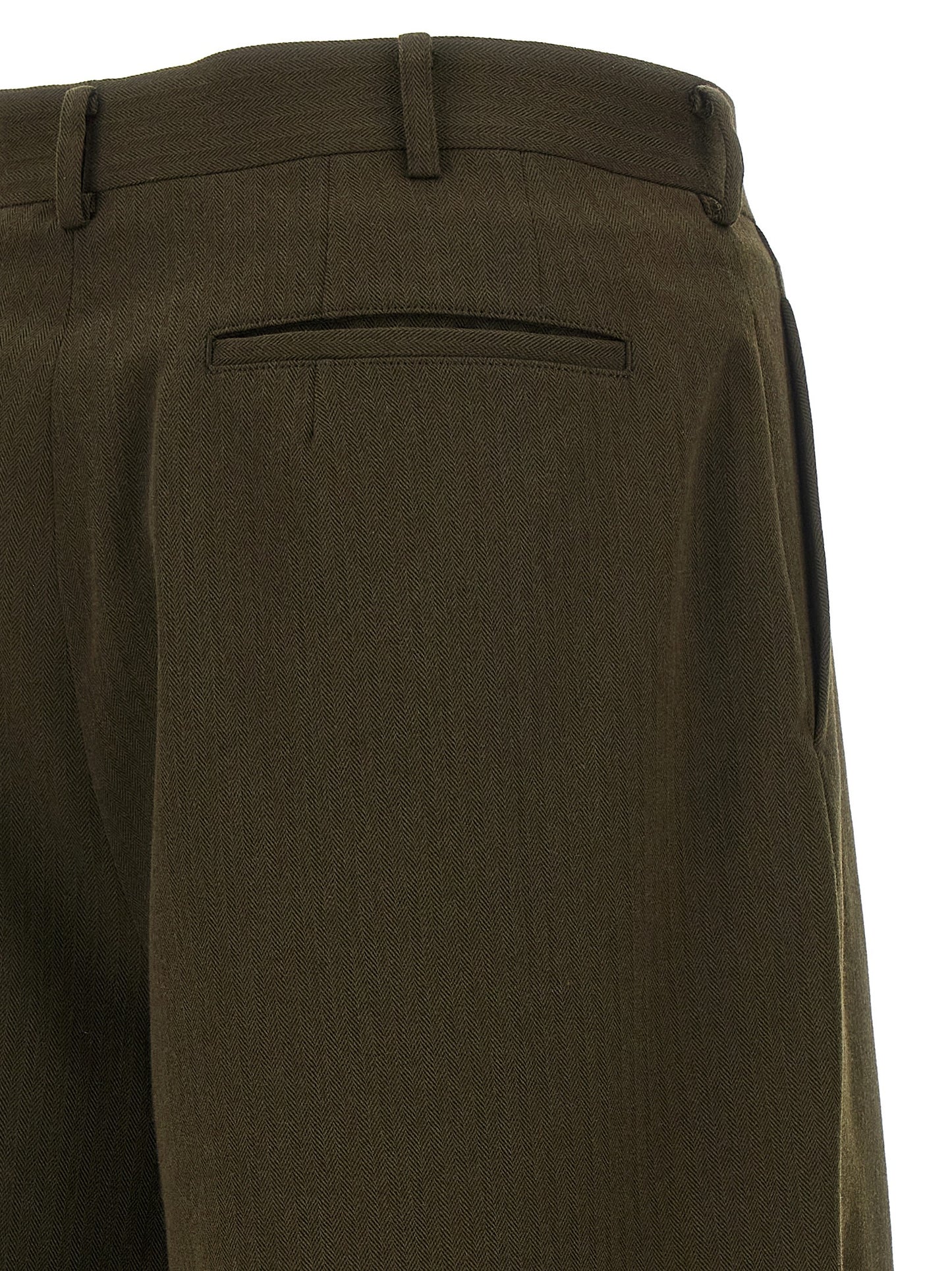 Herringbone wool pants Pants