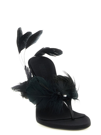 'Lidia Feather Thong' mules Sandals