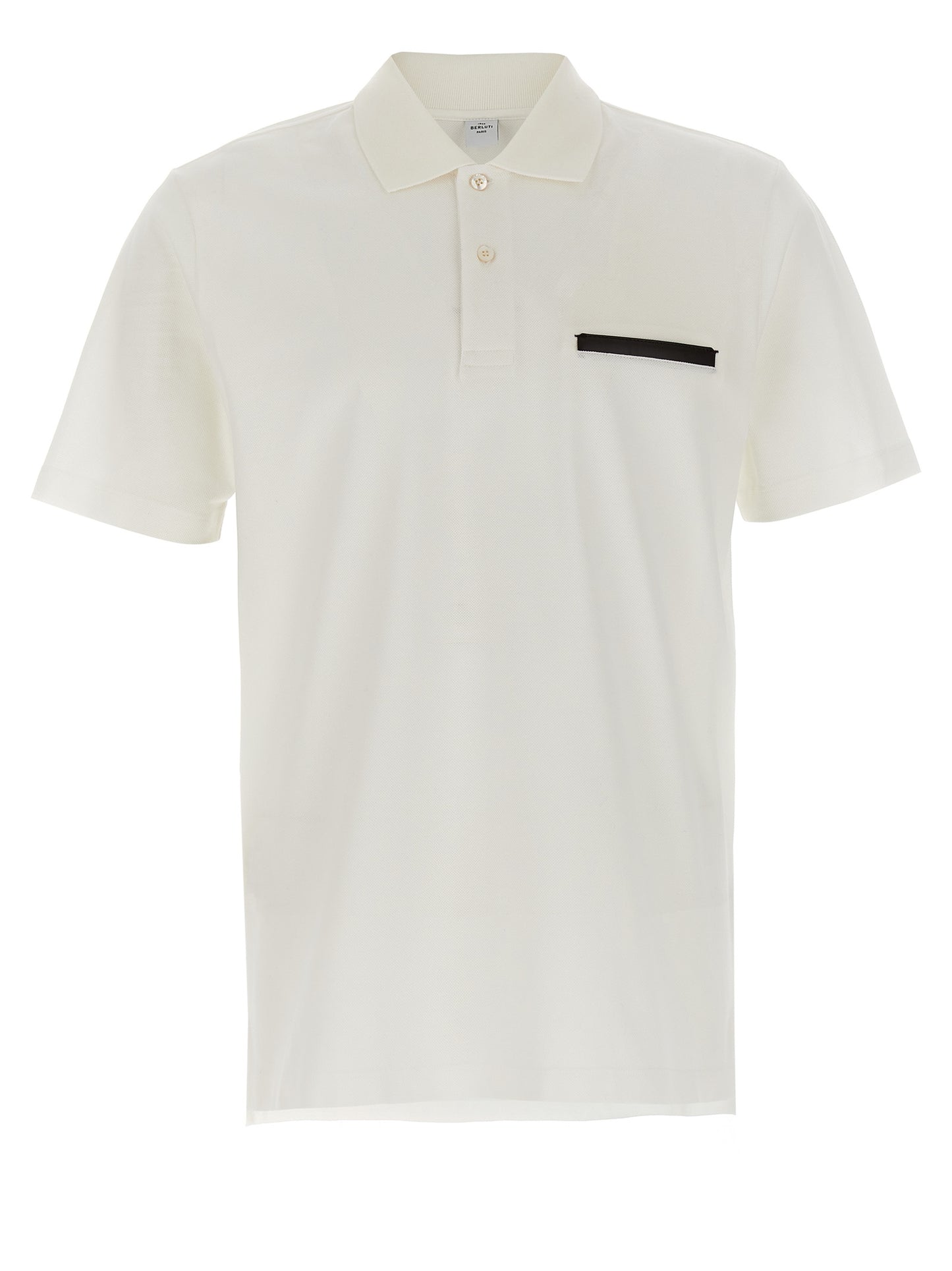'Leather Tab' polo shirt Polo