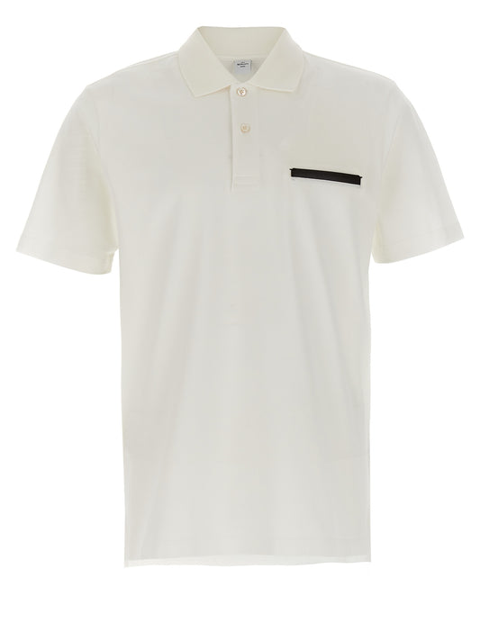 'Leather Tab' polo shirt Polo