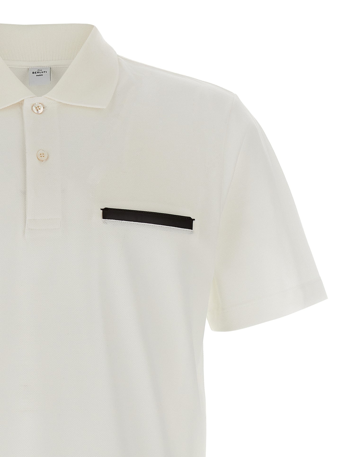 'Leather Tab' polo shirt Polo