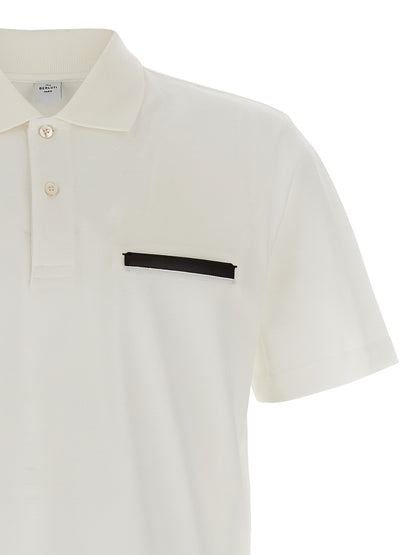 'Leather Tab' polo shirt Polo